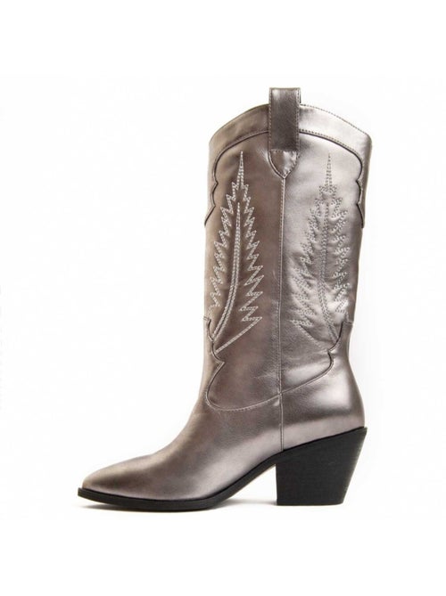 Botte à Talons Matière Synthétique Et Textile Montevita - Kiabi
