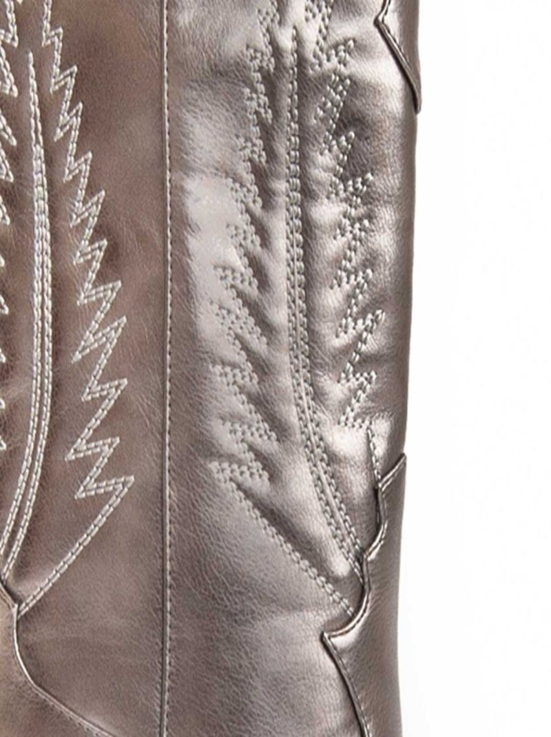 Botte à Talons Matière Synthétique Et Textile Montevita Gris - Kiabi