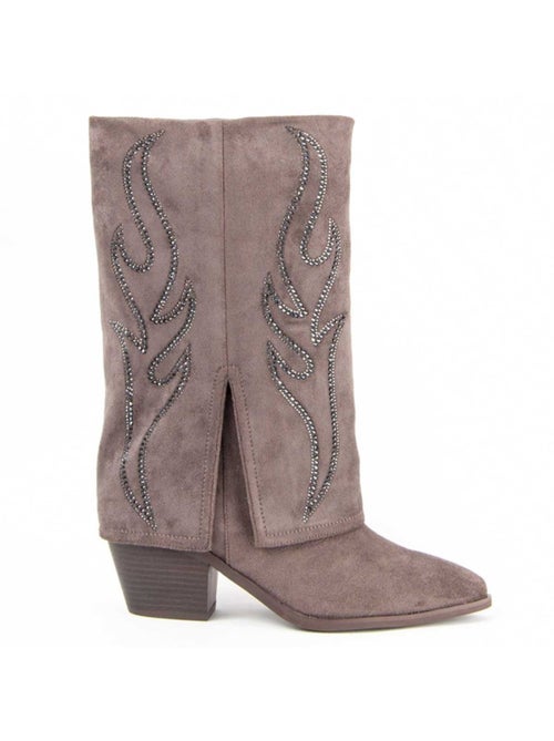 Botte à Talons Matière Synthétique Et Textile Montevita - Kiabi