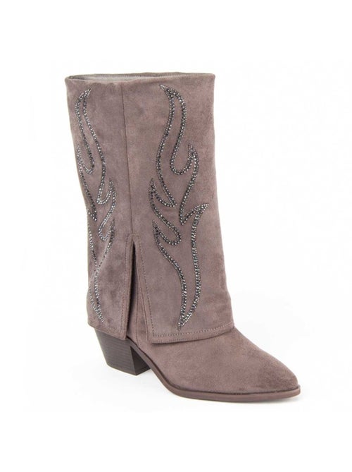 Botte à Talons Matière Synthétique Et Textile Montevita - Kiabi