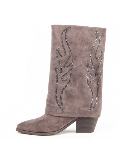 Botte à Talons Matière Synthétique Et Textile Montevita - Kiabi