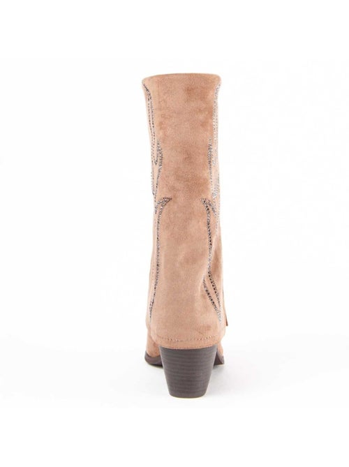 Botte à Talons Matière Synthétique Et Textile Montevita - Kiabi