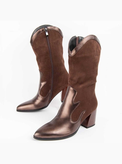 Botte à Talons Matière Synthétique Et Textile Montevita - Kiabi