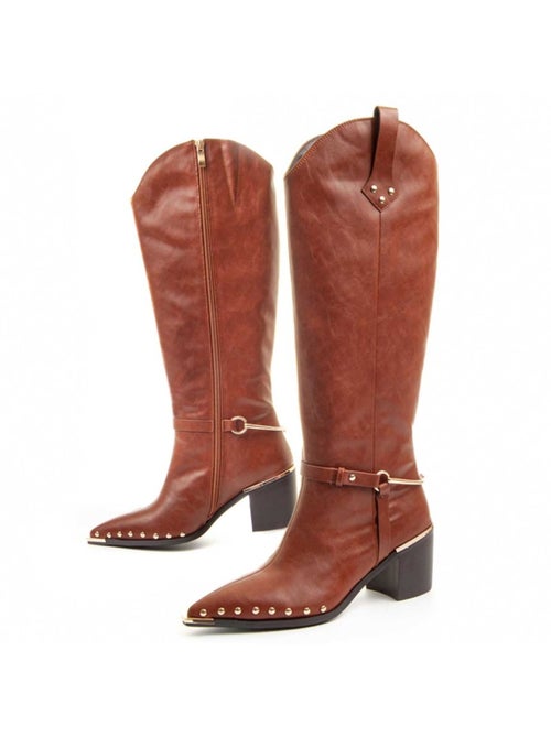 Botte à Talons Matière Synthétique Et Textile Montevita - Kiabi Botte à Talons Matière Synthétique Et Textile Montevita - Kiabi