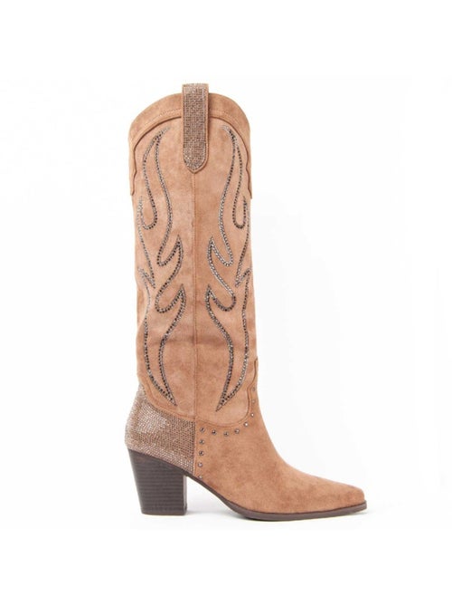 Botte à Talons Matière Synthétique Et Textile Montevita - Kiabi