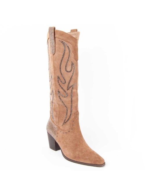 Botte à Talons Matière Synthétique Et Textile Montevita - Kiabi