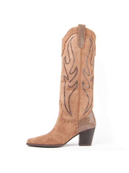 Botte à Talons Matière Synthétique Et Textile Montevita - Kiabi