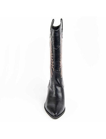 Botte à Talons Matière Synthétique Et Textile Montevita