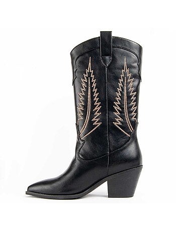 Botte à Talons Matière Synthétique Et Textile Montevita