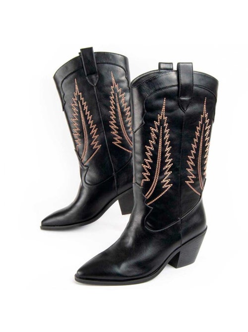 Botte à Talons Matière Synthétique Et Textile Montevita - Kiabi