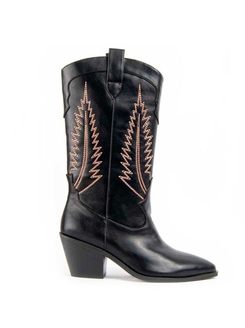 Botte à Talons Matière Synthétique Et Textile Montevita - Kiabi