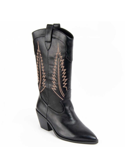 Botte à Talons Matière Synthétique Et Textile Montevita - Kiabi