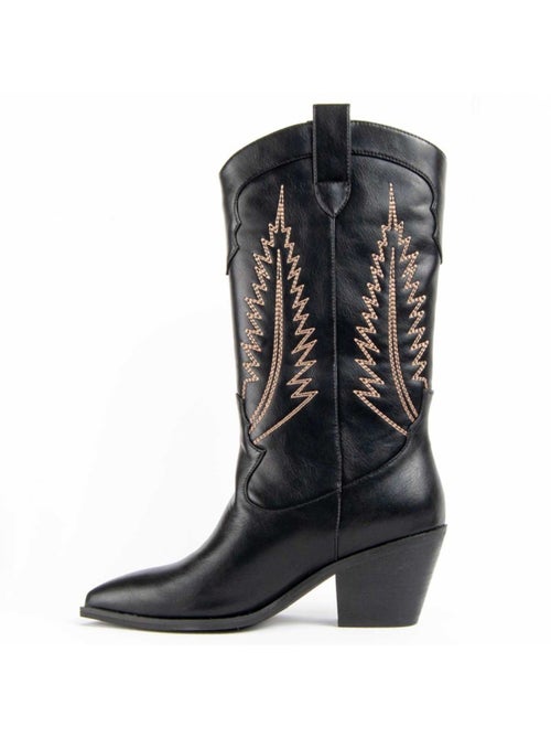Botte à Talons Matière Synthétique Et Textile Montevita - Kiabi