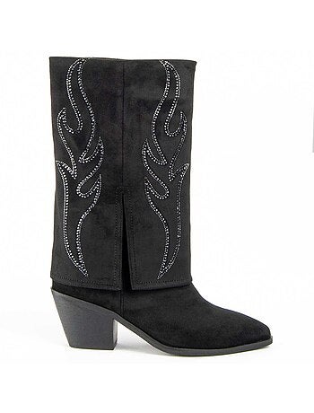 Botte à Talons Matière Synthétique Et Textile Montevita