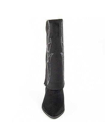 Botte à Talons Matière Synthétique Et Textile Montevita