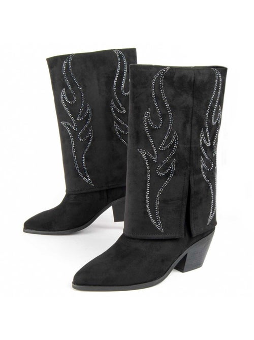 Botte à Talons Matière Synthétique Et Textile Montevita - Kiabi