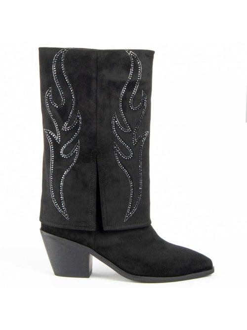 Botte à Talons Matière Synthétique Et Textile Montevita - Kiabi