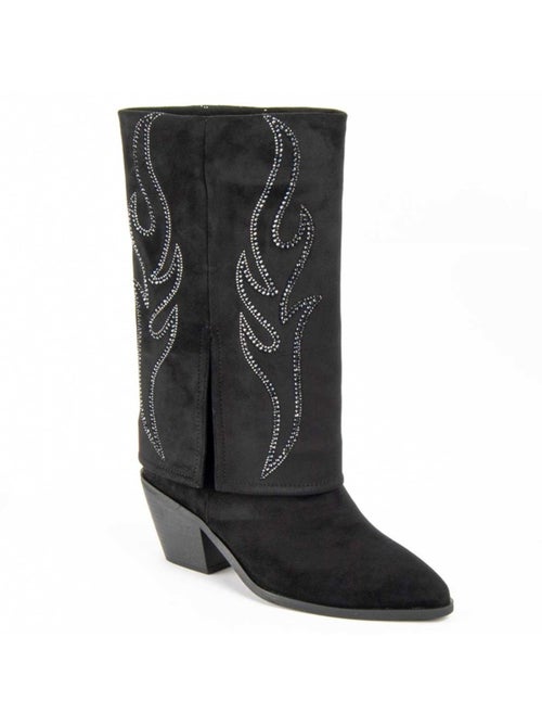 Botte à Talons Matière Synthétique Et Textile Montevita - Kiabi