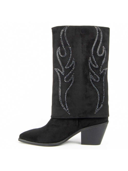Botte à Talons Matière Synthétique Et Textile Montevita - Kiabi