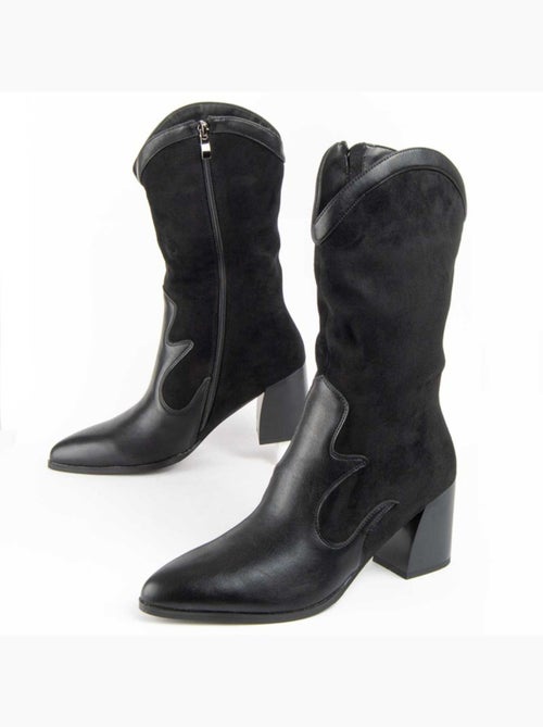 Botte à Talons Matière Synthétique Et Textile Montevita - Kiabi
