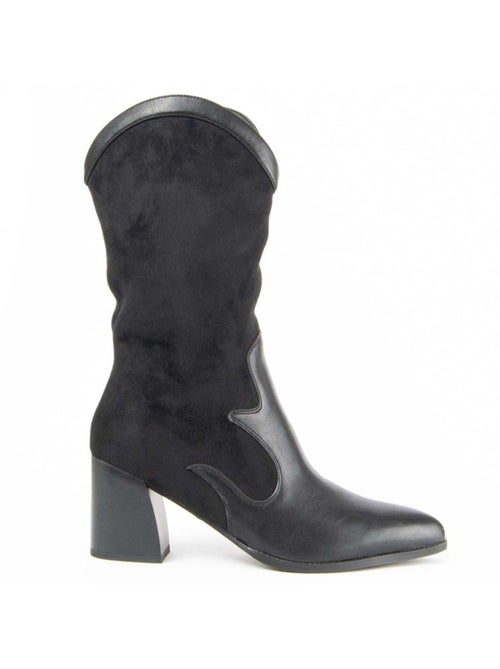Botte à Talons Matière Synthétique Et Textile Montevita - Kiabi