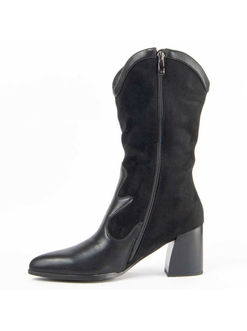 Botte à Talons Matière Synthétique Et Textile Montevita - Kiabi