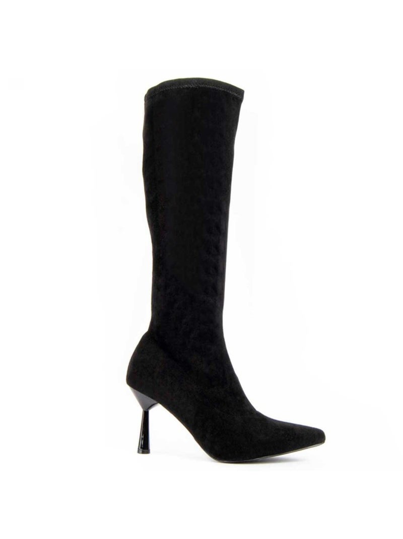 Botte à Talons Matière Synthétique Et Textile Montevita Noir - Kiabi