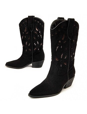 Botte à Talons Matière Synthétique Et Textile Montevita