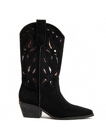 Botte à Talons Matière Synthétique Et Textile Montevita