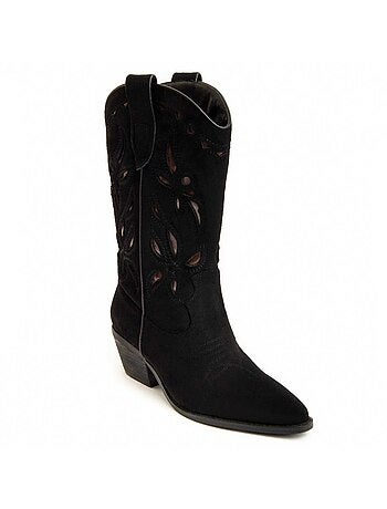 Botte à Talons Matière Synthétique Et Textile Montevita