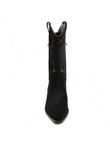 Botte à Talons Matière Synthétique Et Textile Montevita