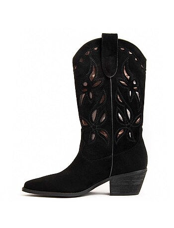 Botte à Talons Matière Synthétique Et Textile Montevita