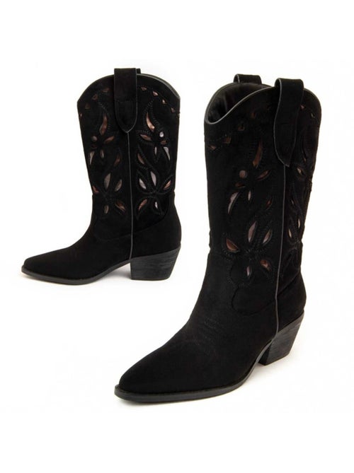Botte à Talons Matière Synthétique Et Textile Montevita - Kiabi