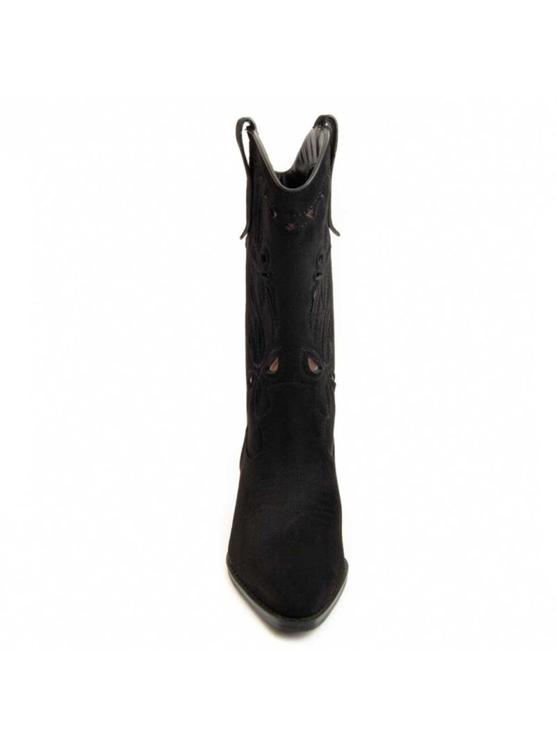 Botte à Talons Matière Synthétique Et Textile Montevita Noir - Kiabi