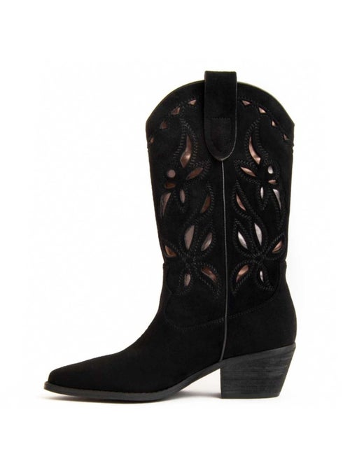 Botte à Talons Matière Synthétique Et Textile Montevita - Kiabi