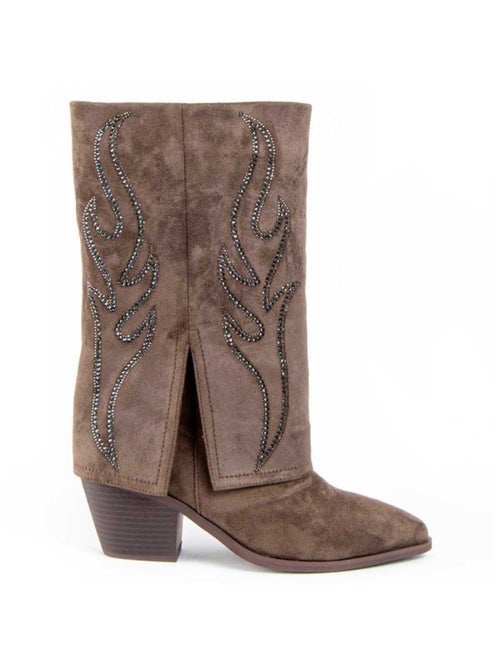 Botte à Talons Matière Synthétique Et Textile Montevita - Kiabi