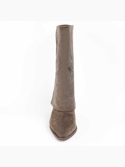 Botte à Talons Matière Synthétique Et Textile Montevita - Kiabi