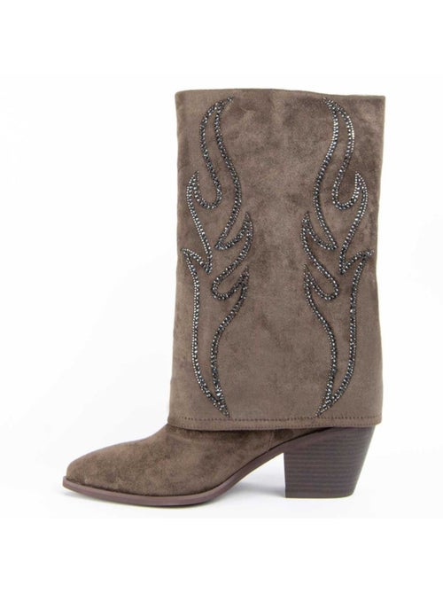 Botte à Talons Matière Synthétique Et Textile Montevita - Kiabi