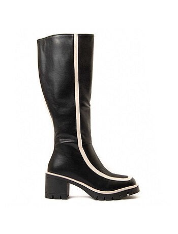 Botte à talons matières synthétiques et textile montevita