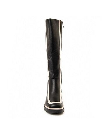 Botte à talons matières synthétiques et textile montevita