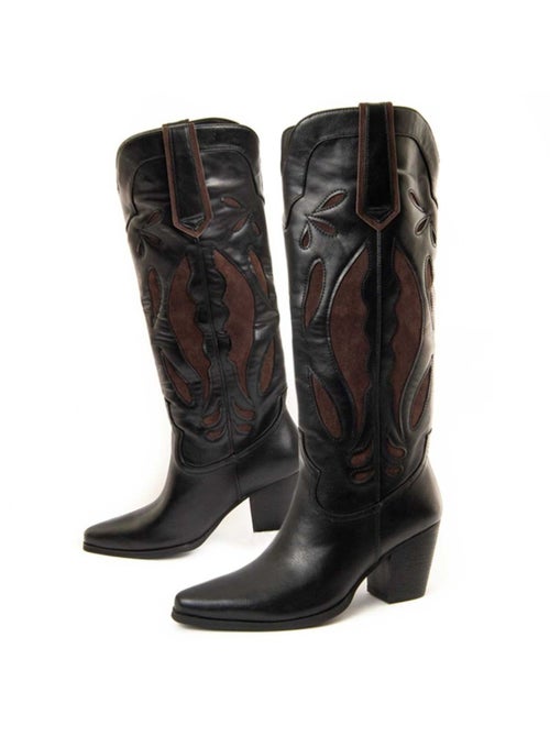 Botte à Talons Matières Synthétiques Et Textile Montevita - Kiabi