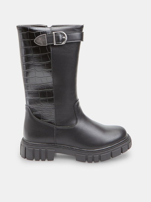 Botte avec boucle et imprimé crocodile Bata - Kiabi