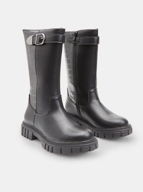 Botte avec boucle et imprimé crocodile Bata - Kiabi