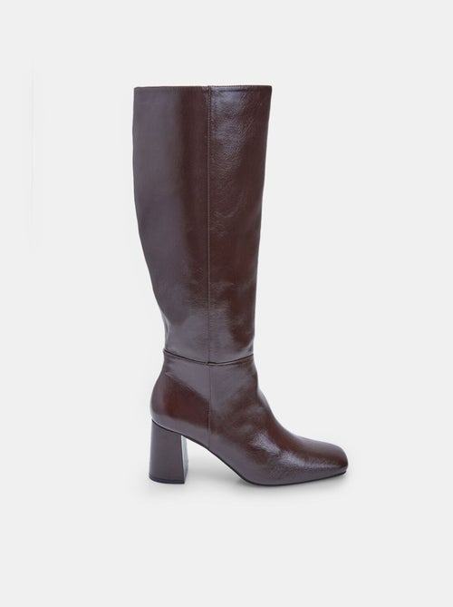 Botte  avec talon et fermeture éclair bata - Kiabi