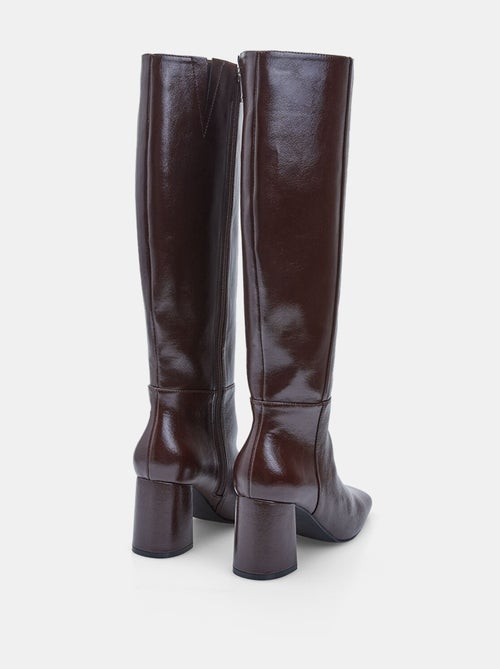Botte  avec talon et fermeture éclair bata - Kiabi