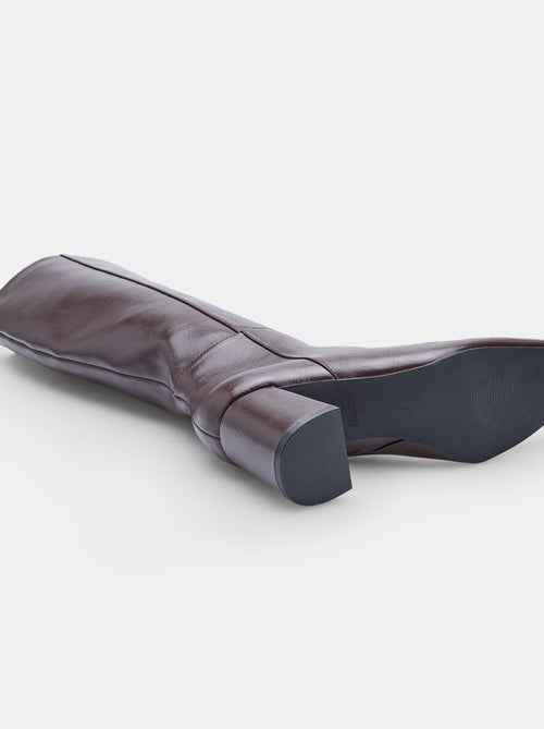 Botte  avec talon et fermeture éclair bata - Kiabi