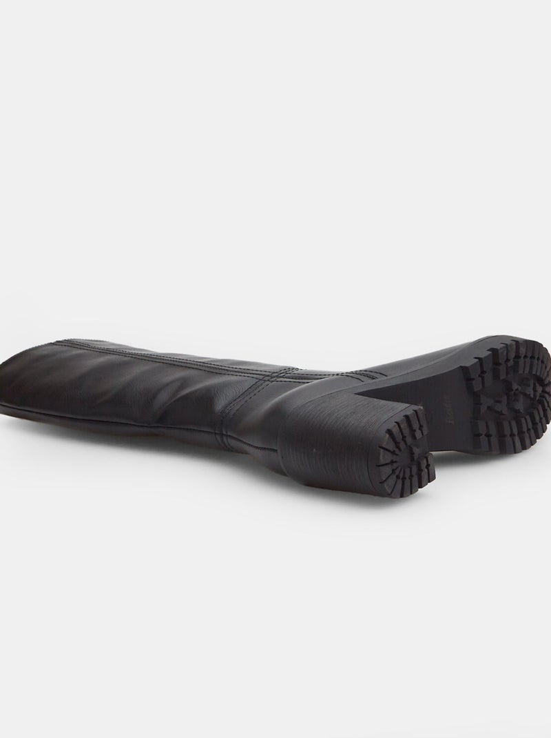 Botte avec talon et semelle track BATA Noir - Kiabi