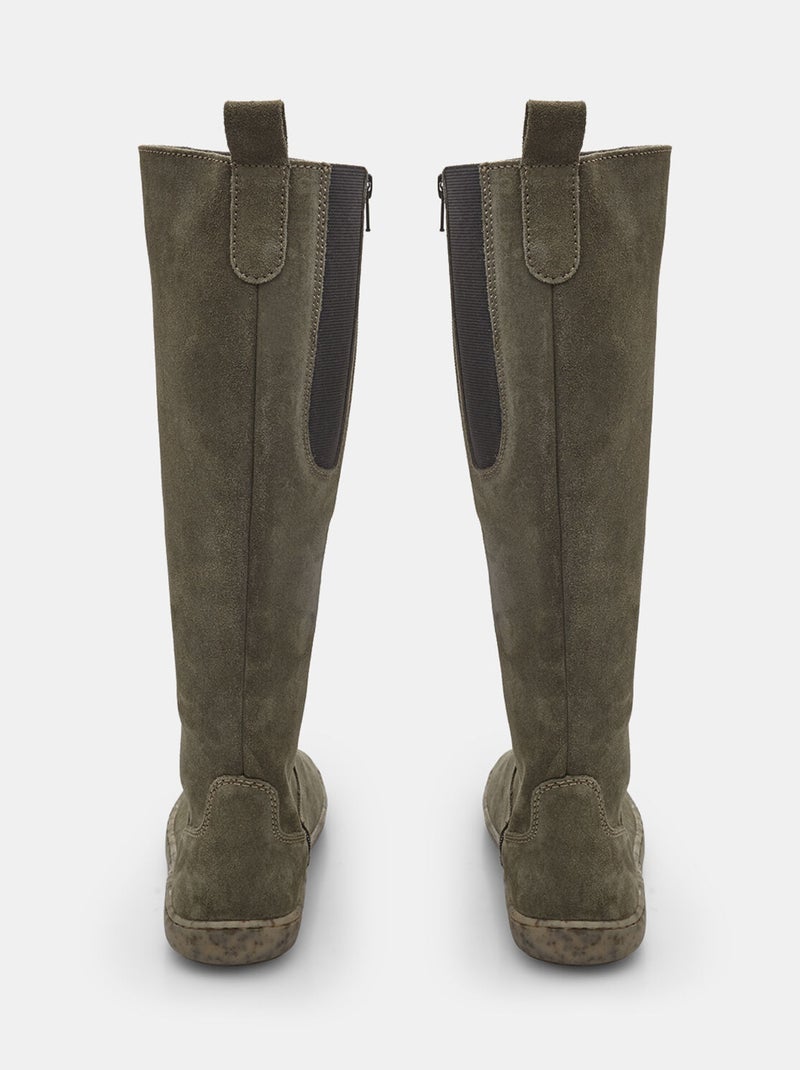 Botte barefoot  en daim Bata Vert - Kiabi