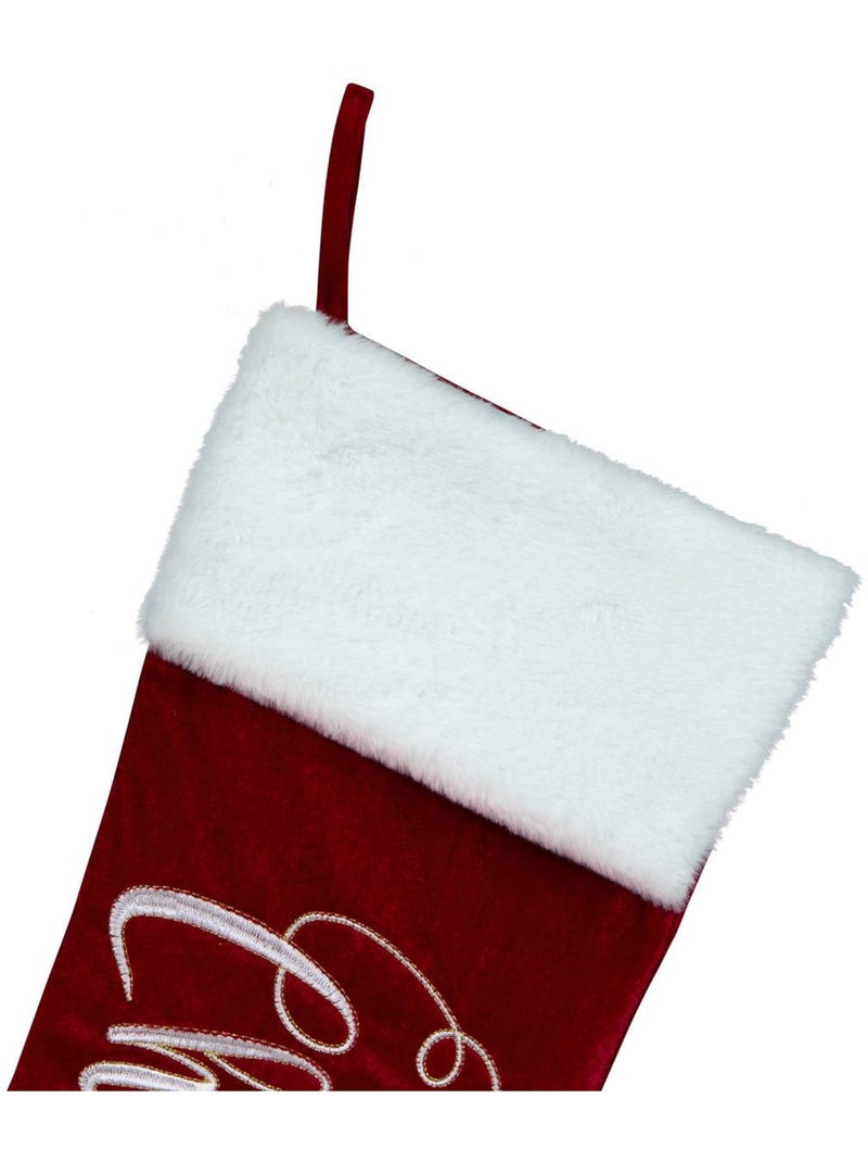 Botte brodee christmas Rouge - Kiabi