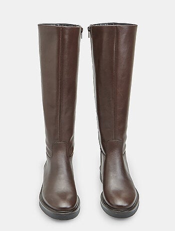 Botte cavalière en cuir Bata